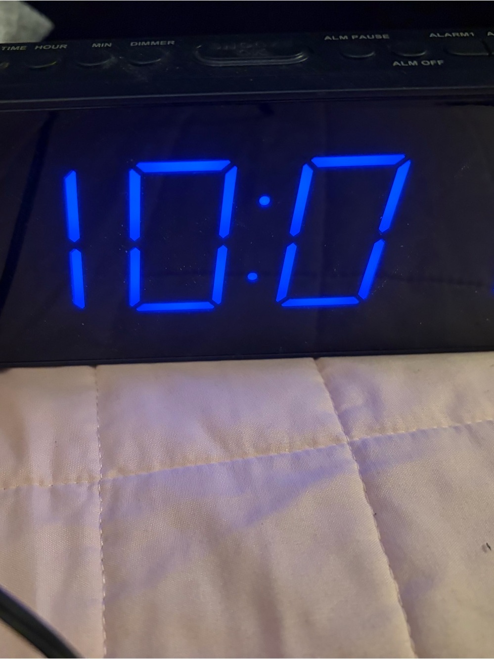 Blue LED Digital Alarm Clock